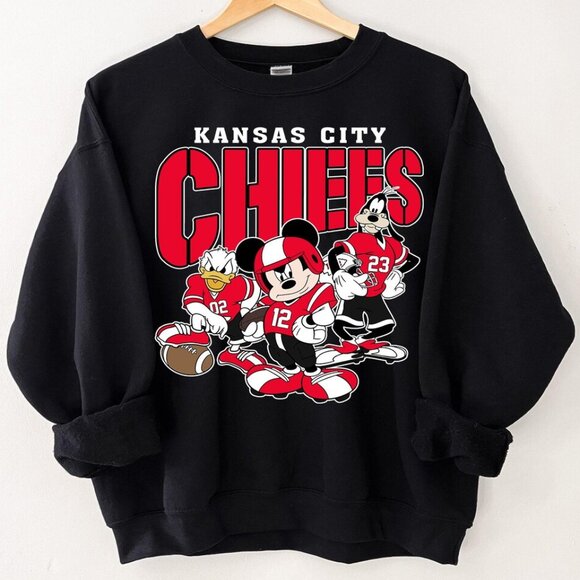 Kansas City chiefs mickey Football Kansas City Football sweatshirt shirt retro - Picture 1 of 2